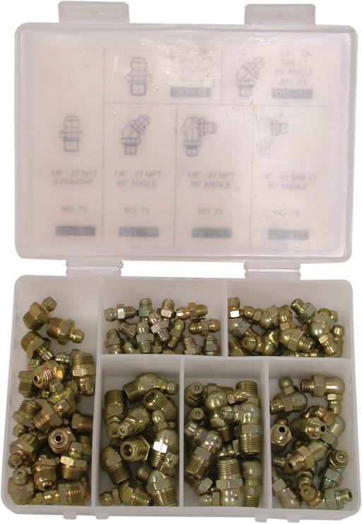 ZE66 - Grease Fittings-Assorted Box of 80-Zeeline by Milton®