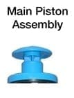 Main Piston Assembly - Blue (parts 1+3+4)-Goat Pumps