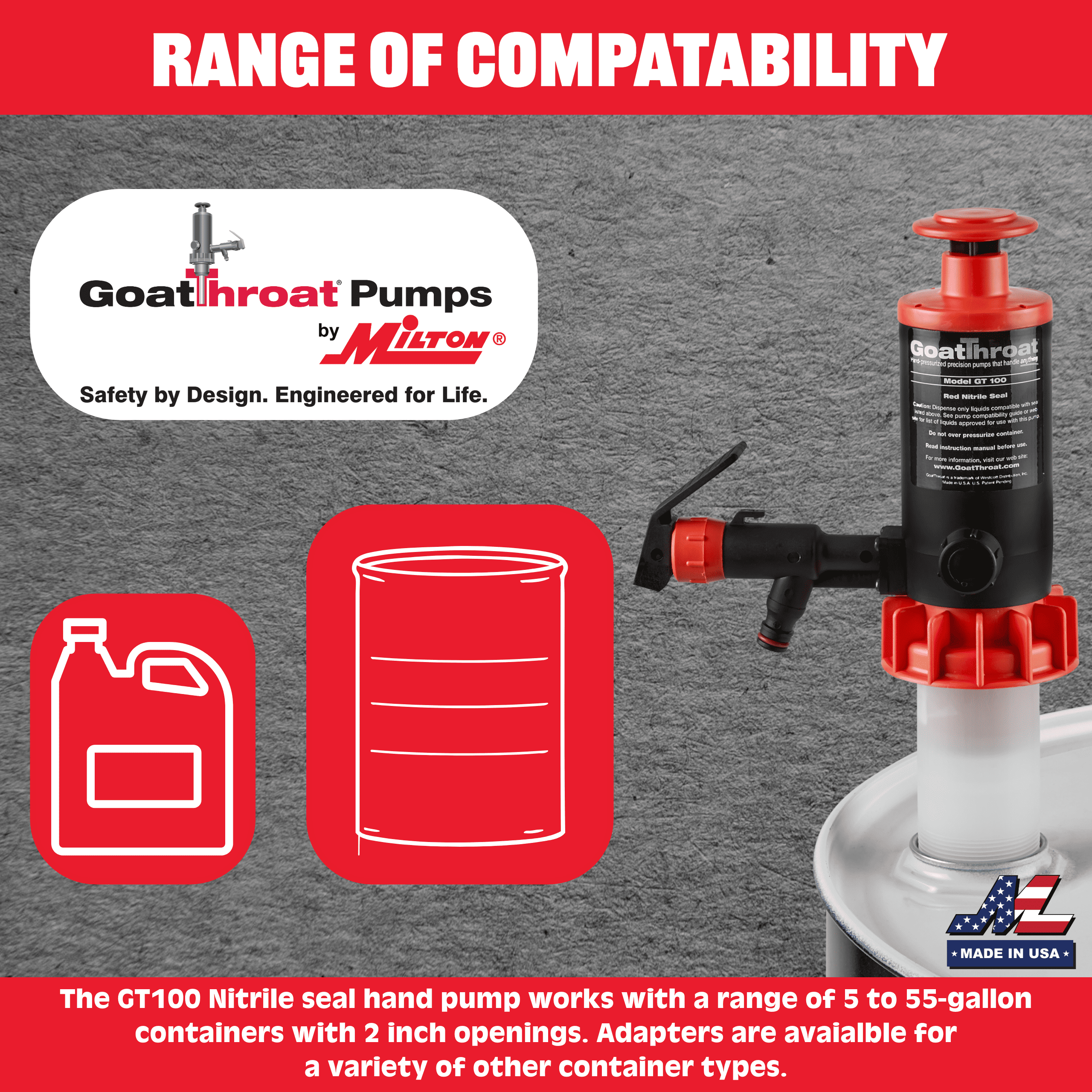 Drum Pump with Nitrile Seals-Goat Pumps