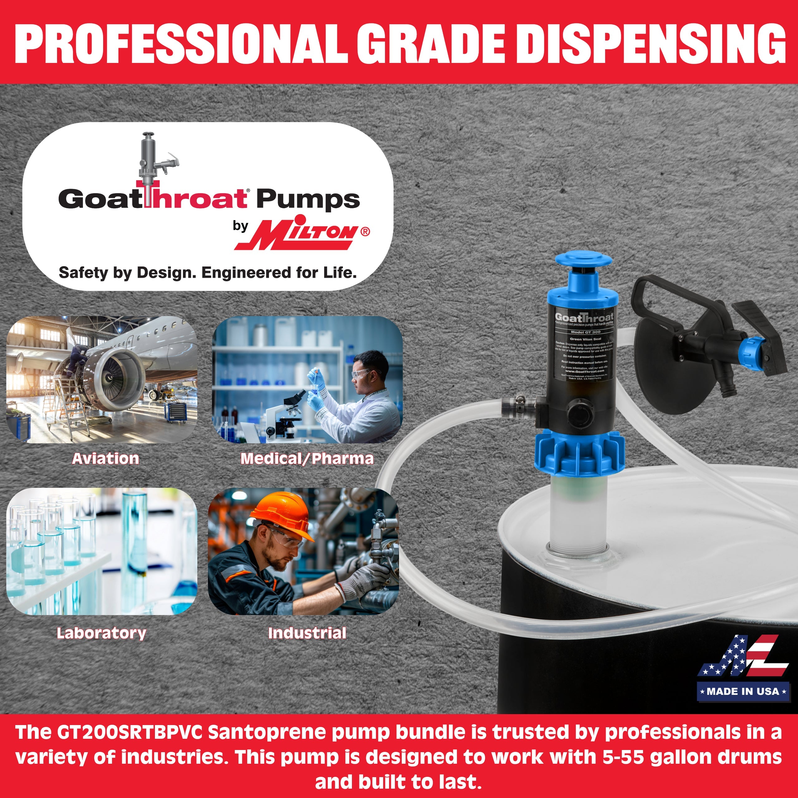 GT200S Pump Bundle W/Remote Tap - PVC Hose-Goat Pumps