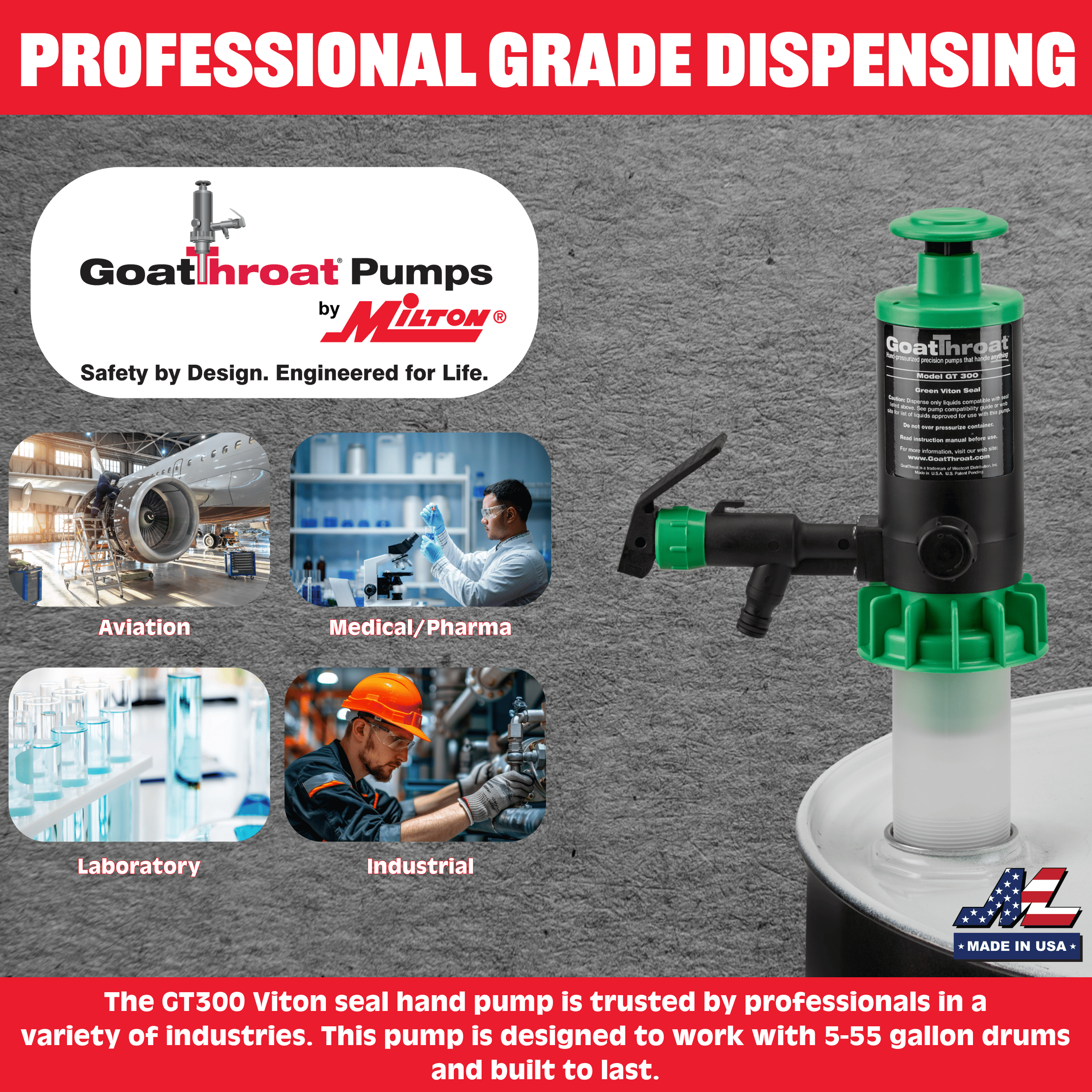 Drum Pump with Viton Seals-Goat Pumps