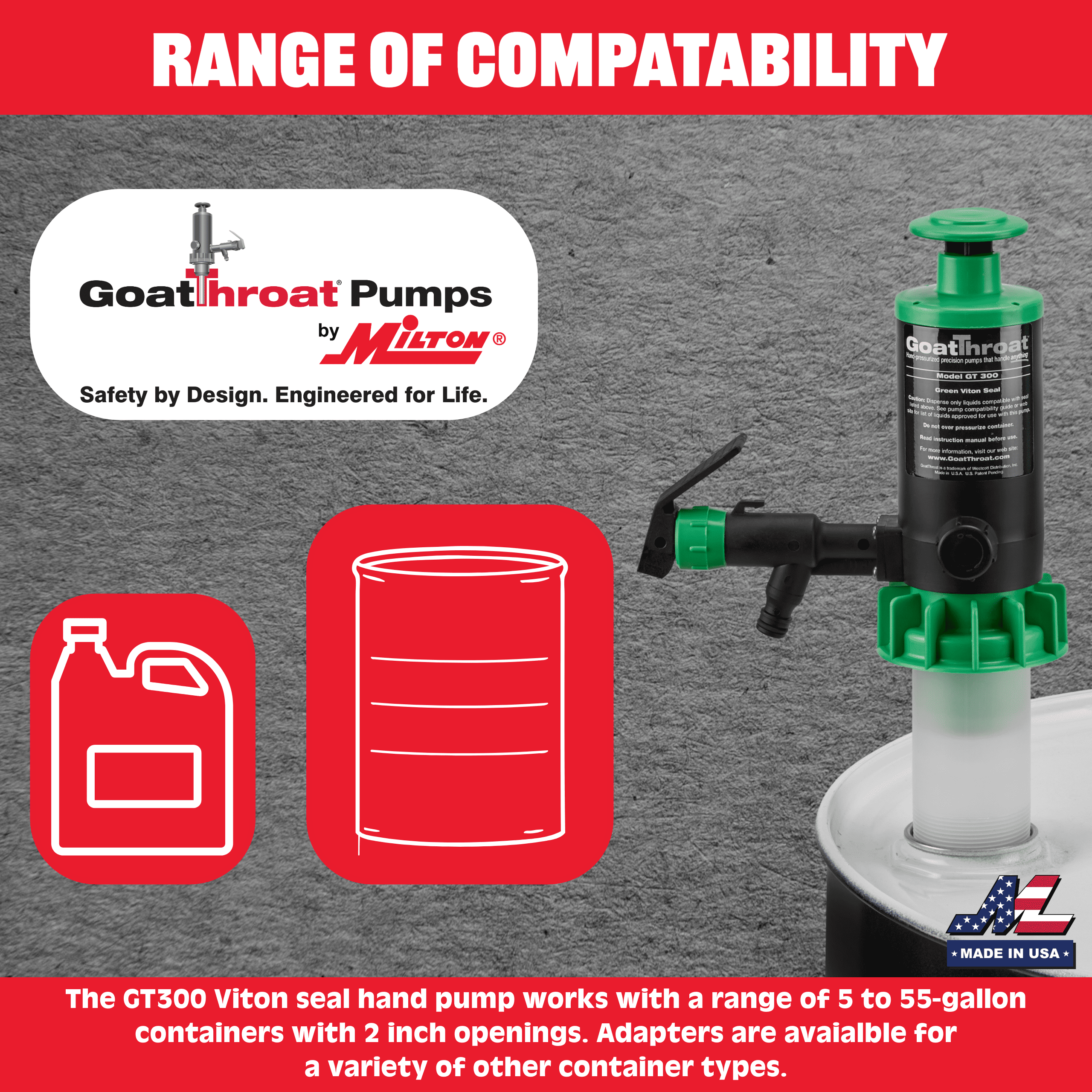 Drum Pump with Viton Seals-Goat Pumps