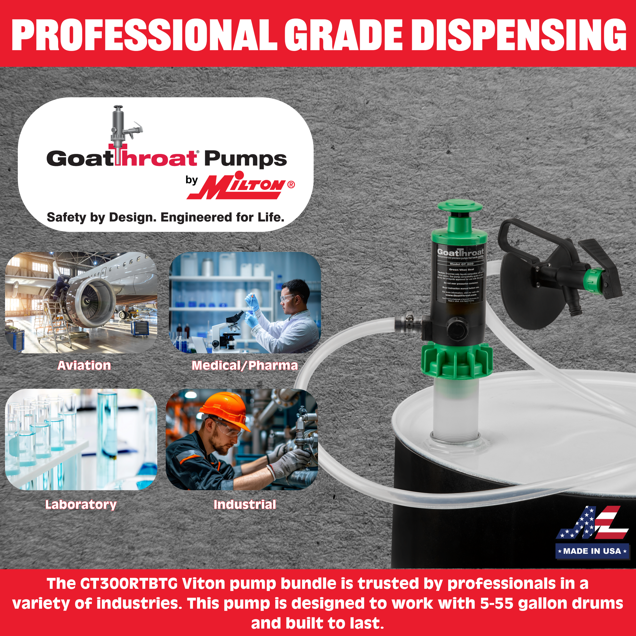 GT300 Pump Bundle W/Remote Tap - Tygon Hose-Goat Pumps