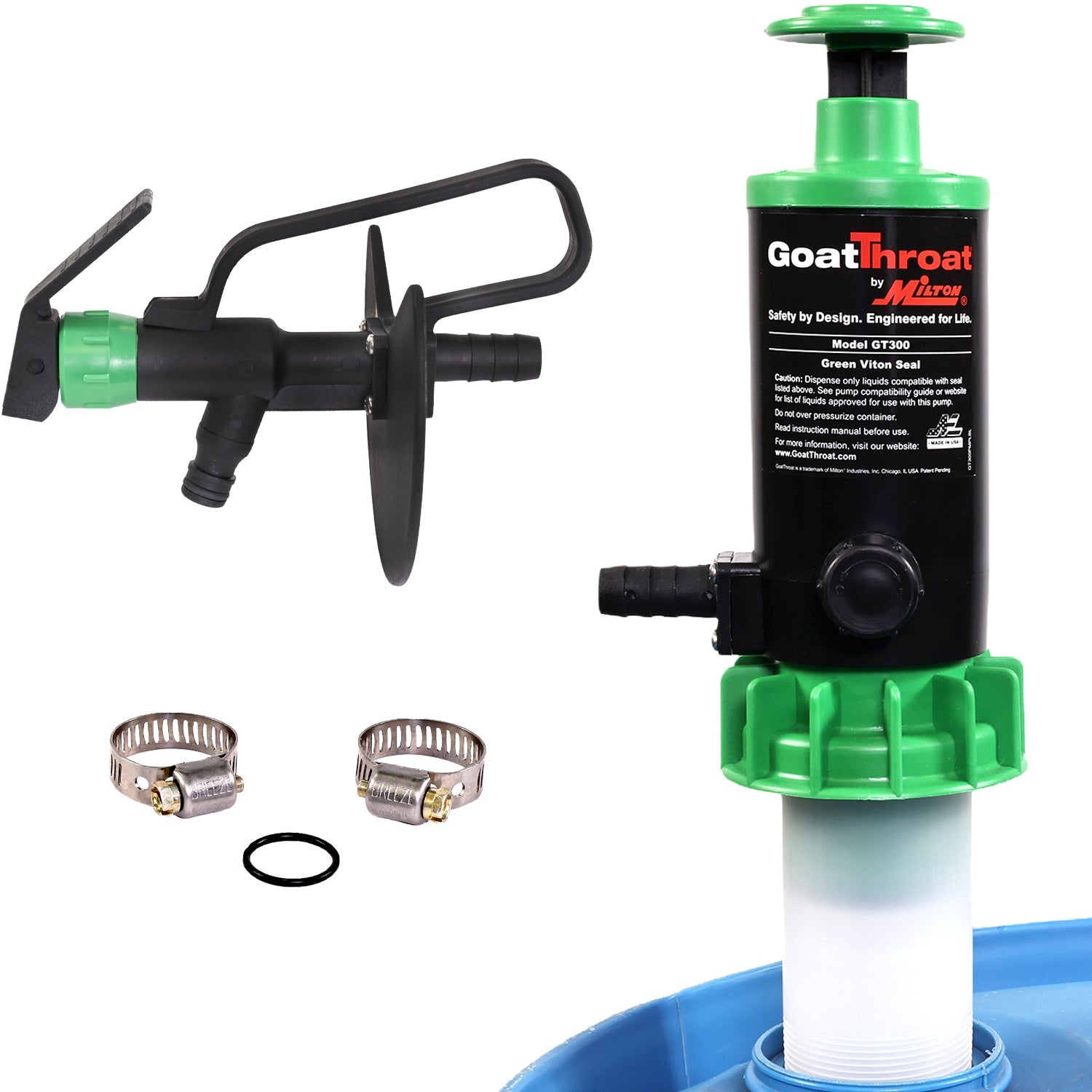 GT300 Pump with Remote Discharge Tap and Viton Seals-Goat Pumps