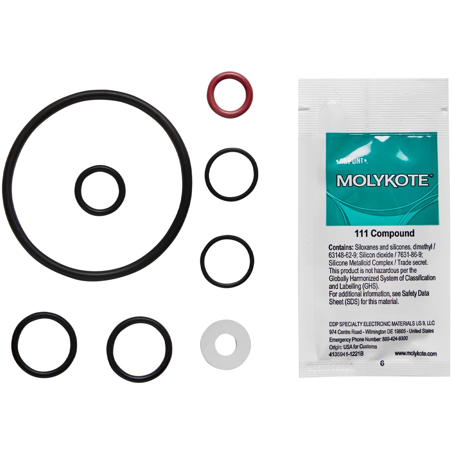 O-Ring Gasket Repair Kit, Nitrile (parts 5+8+25+27+31)-Goat Pumps