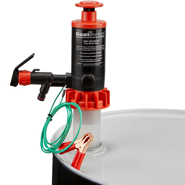 Groundable Drum Pump for Flammables, Nitrile Seal-Goat Pumps