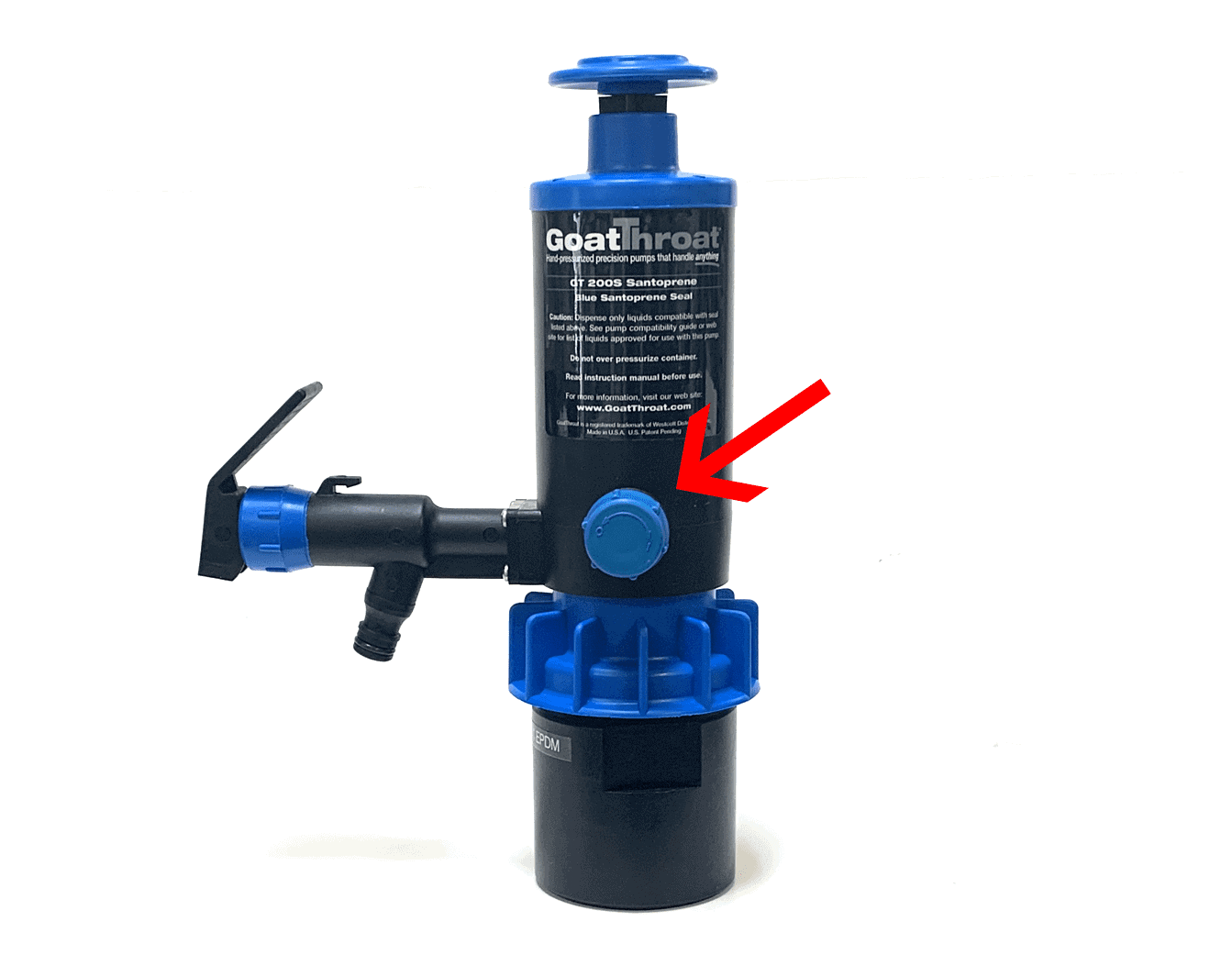 EPDM Pressure Release Knob (parts 8+9)-Goat Pumps