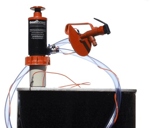 Groundable Drum Pump and Remote Discharge Tap with Nitrile Seals - select and add appropriate hose-Goat Pumps