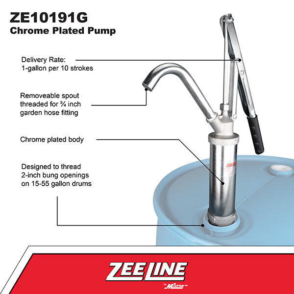 ZE10191G - Chrome Plated Pump-Zeeline by Milton®