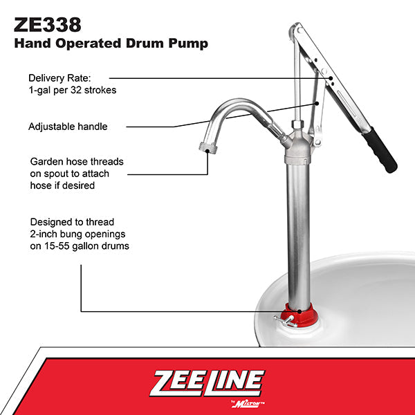 ZE338 - Hand Operated Drum Pump-Zeeline by Milton®