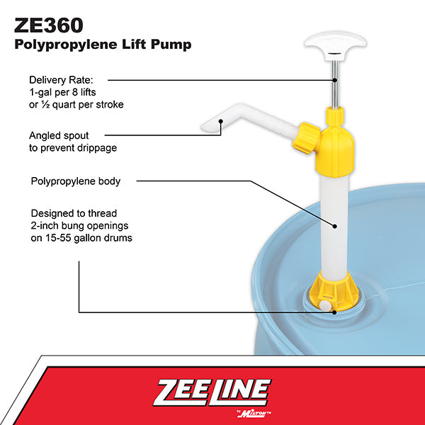 ZE360 - Polypropylene Lift Pump (1 Gallon Per 8 Lifts)-Zeeline by Milton®