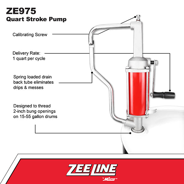 ZE975 - Quart Stroke Pump For 15-55 Gal. Containers-Zeeline by Milton®