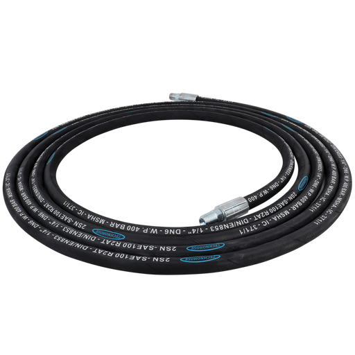 ZE0012 - High-Pressure Replacement Hose 1/4 in x 12 ft. For Zeeline Eco Series Grease Pumps-Zeeline by Milton®