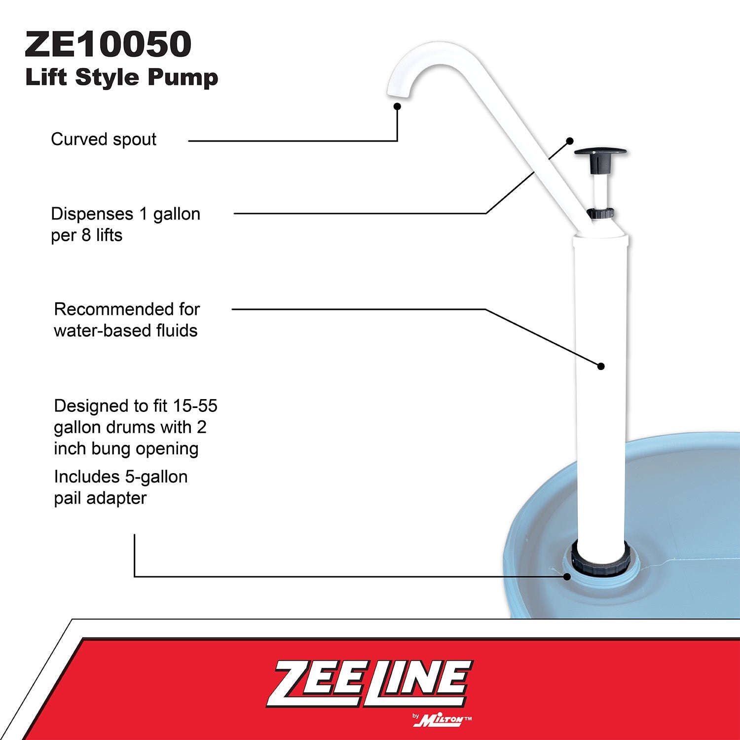 ZE10050 - Lift Style Pump for water based chemicals-Zeeline by Milton®