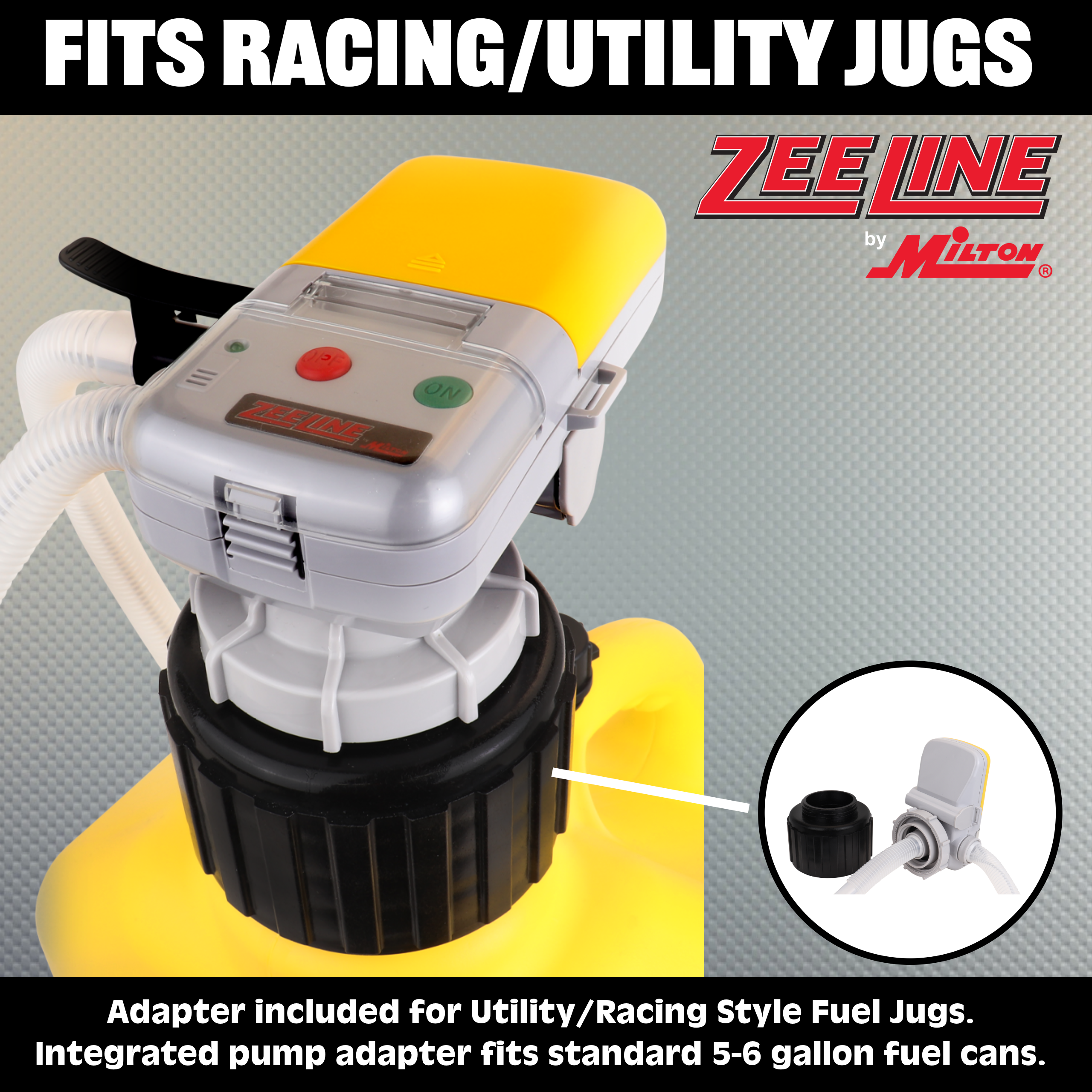 ZE1030XLD – AA Battery Powered Fuel Can Transfer Pump for Racing Style Fuel Cans-Zeeline by Milton®