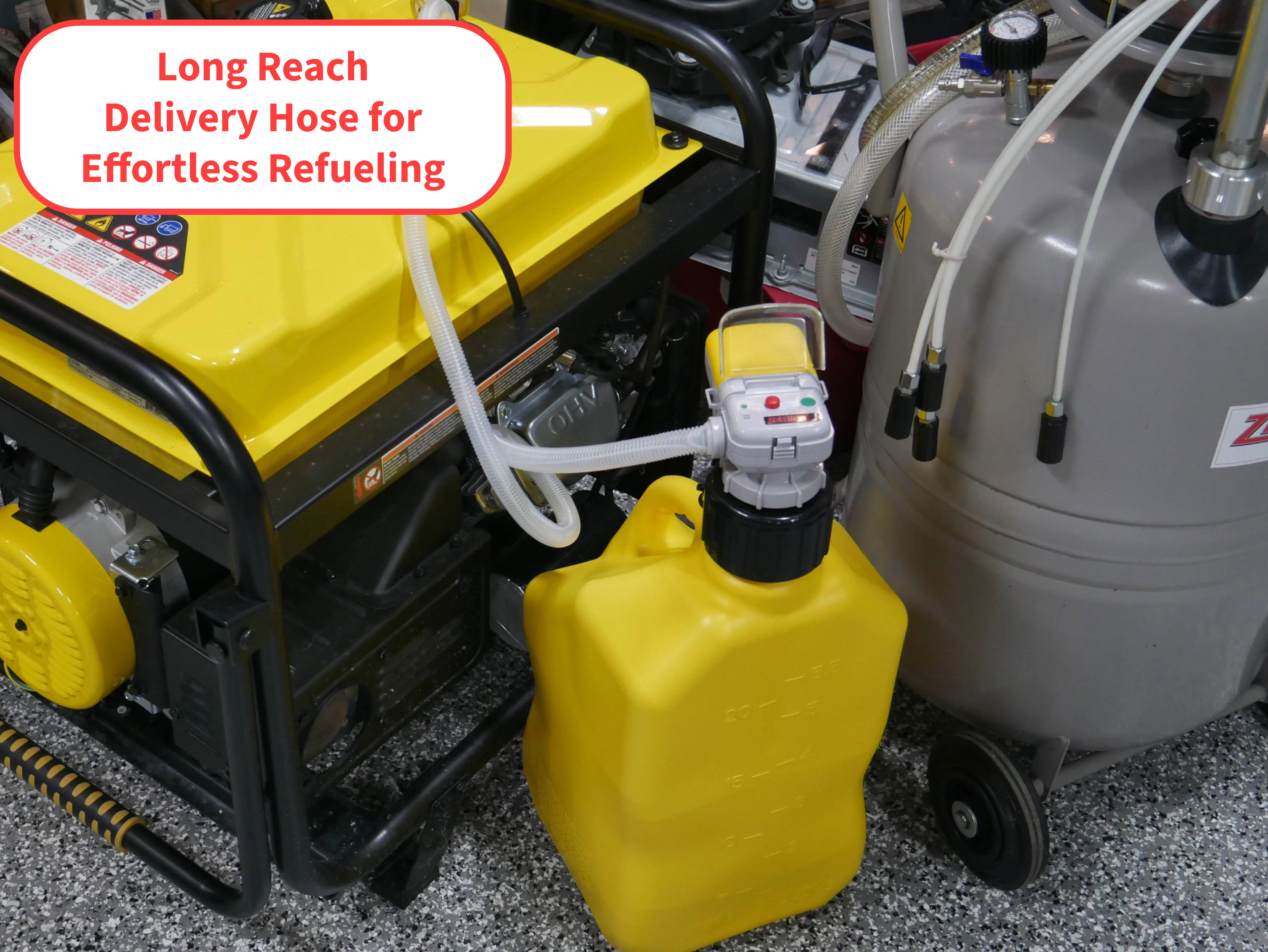 ZE1030XLD – AA Battery Powered Fuel Can Transfer Pump for Racing Style Fuel Cans-Zeeline by Milton®