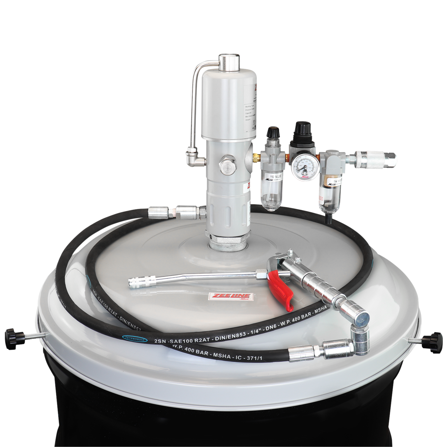 ZE1212K – 70:1 Grease Pump for 400 Lbs. Kegs Package-Zeeline by Milton®