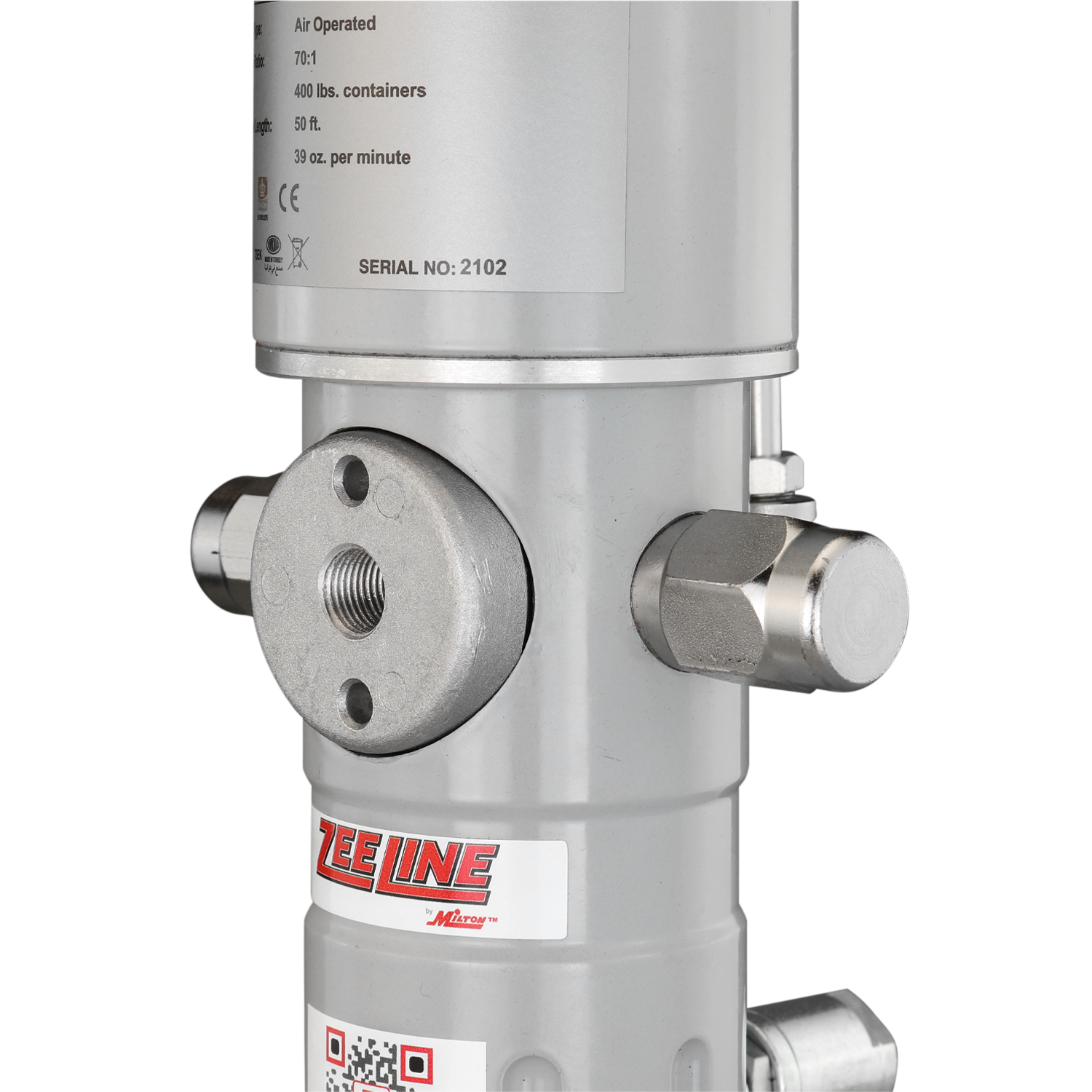 ZE1212K – 70:1 Grease Pump for 400 Lbs. Kegs Package-Zeeline by Milton®