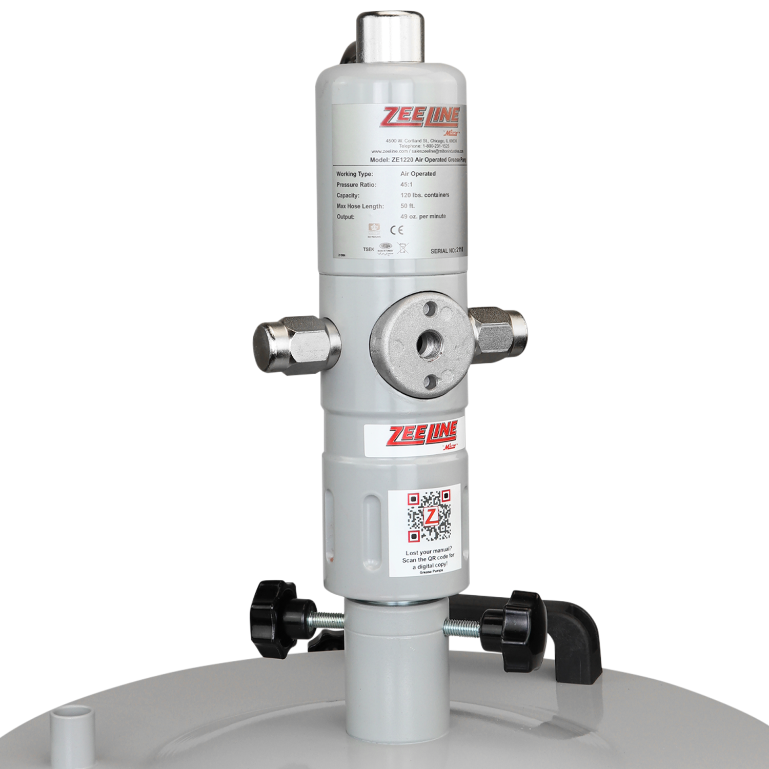 ZE1220 – 45:1 Grease Pump for 120 Lbs. Kegs-Zeeline by Milton®
