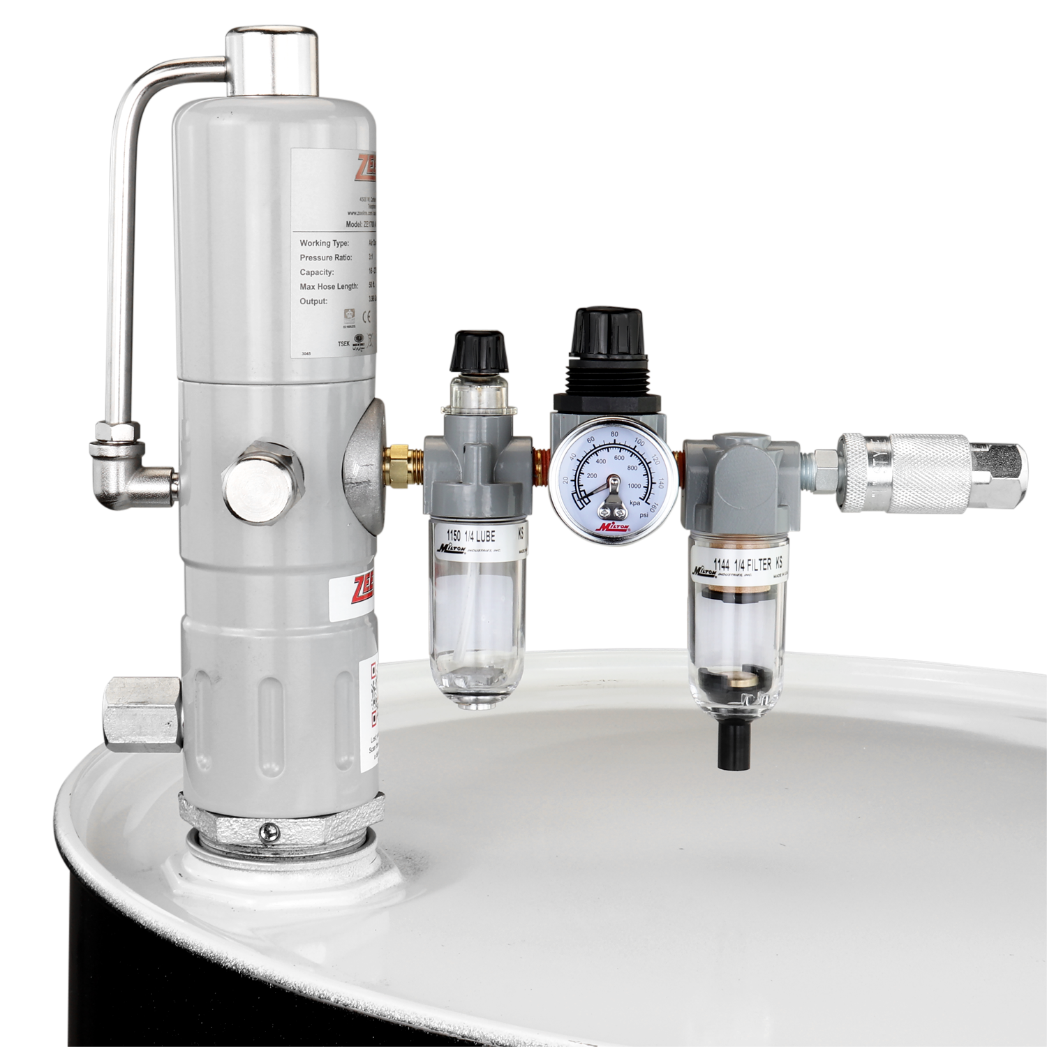 ZE1700K-16 – 3:1 Eco Series Pump Kit 16-Gal w/suction tube-Zeeline by Milton®