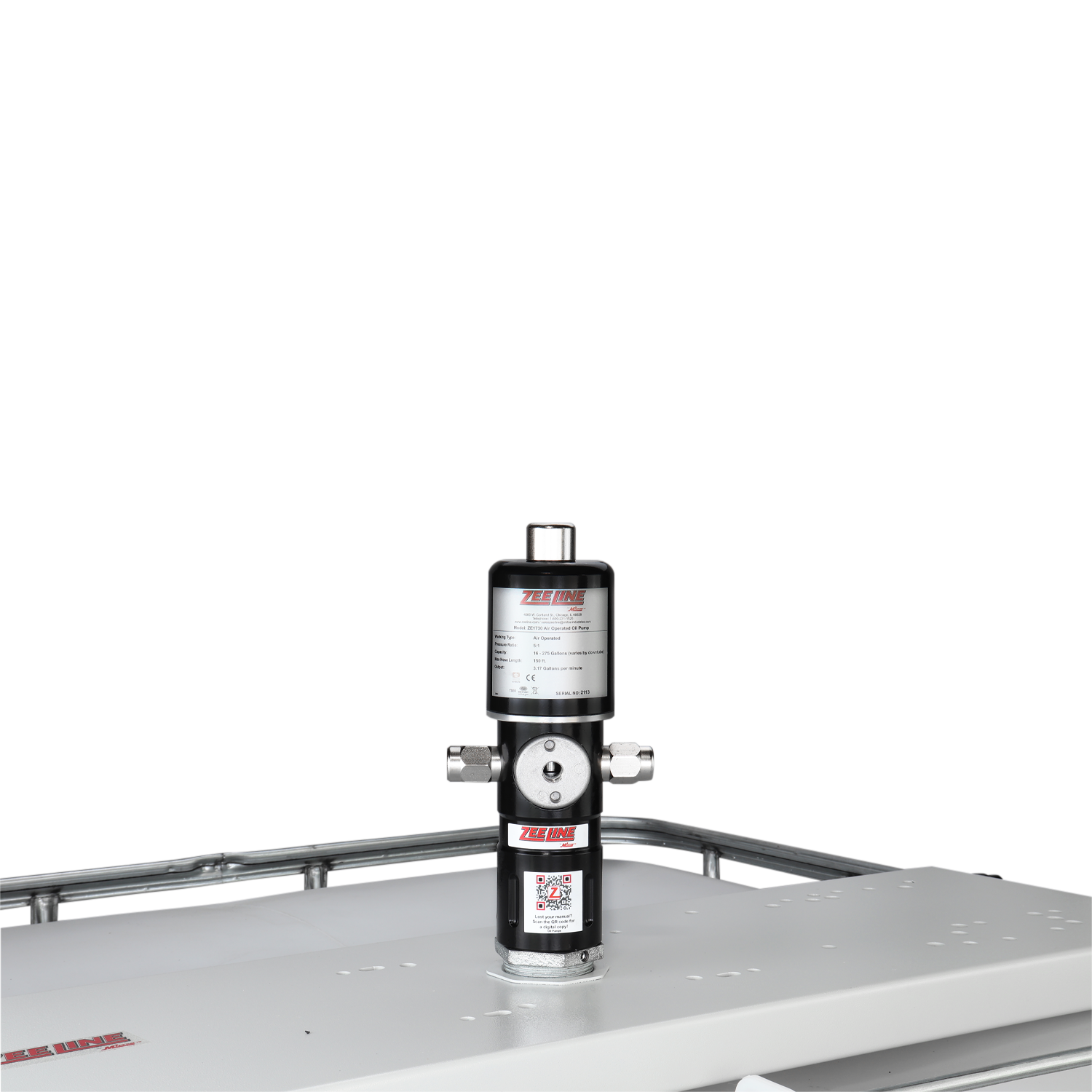 ZE1730 – 5:1 Pneumatic Stub Style Standard Flow Rate Piston Pump-Zeeline by Milton®
