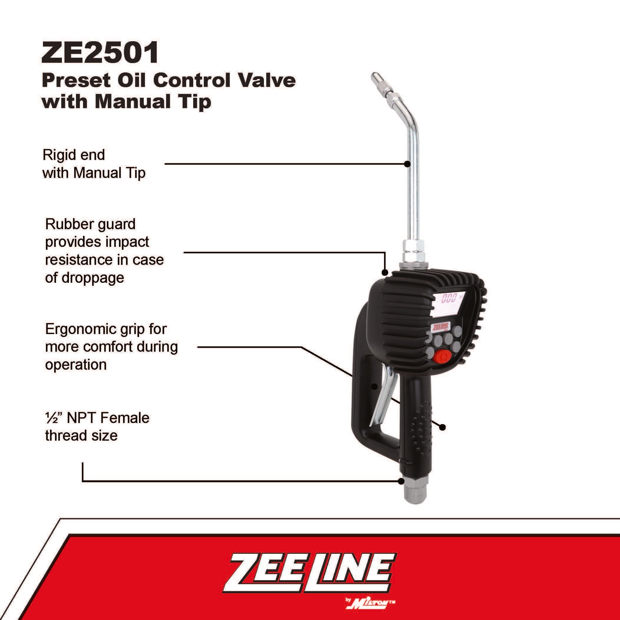 ZE2501 – Preset Oil Control Valve with Manual Tip-Zeeline by Milton®