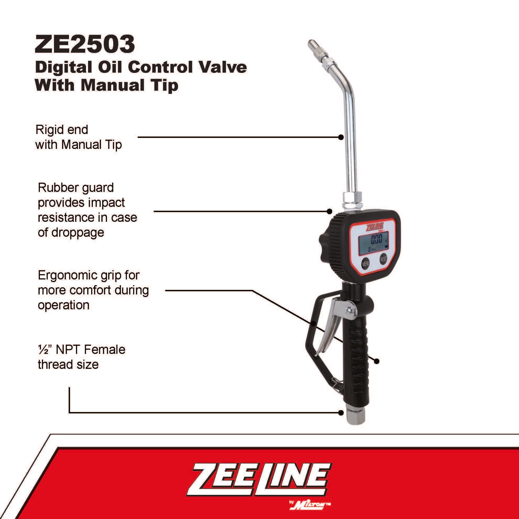 ZE2503 – Digital Oil Control Valve with Manual Tip-Zeeline by Milton®