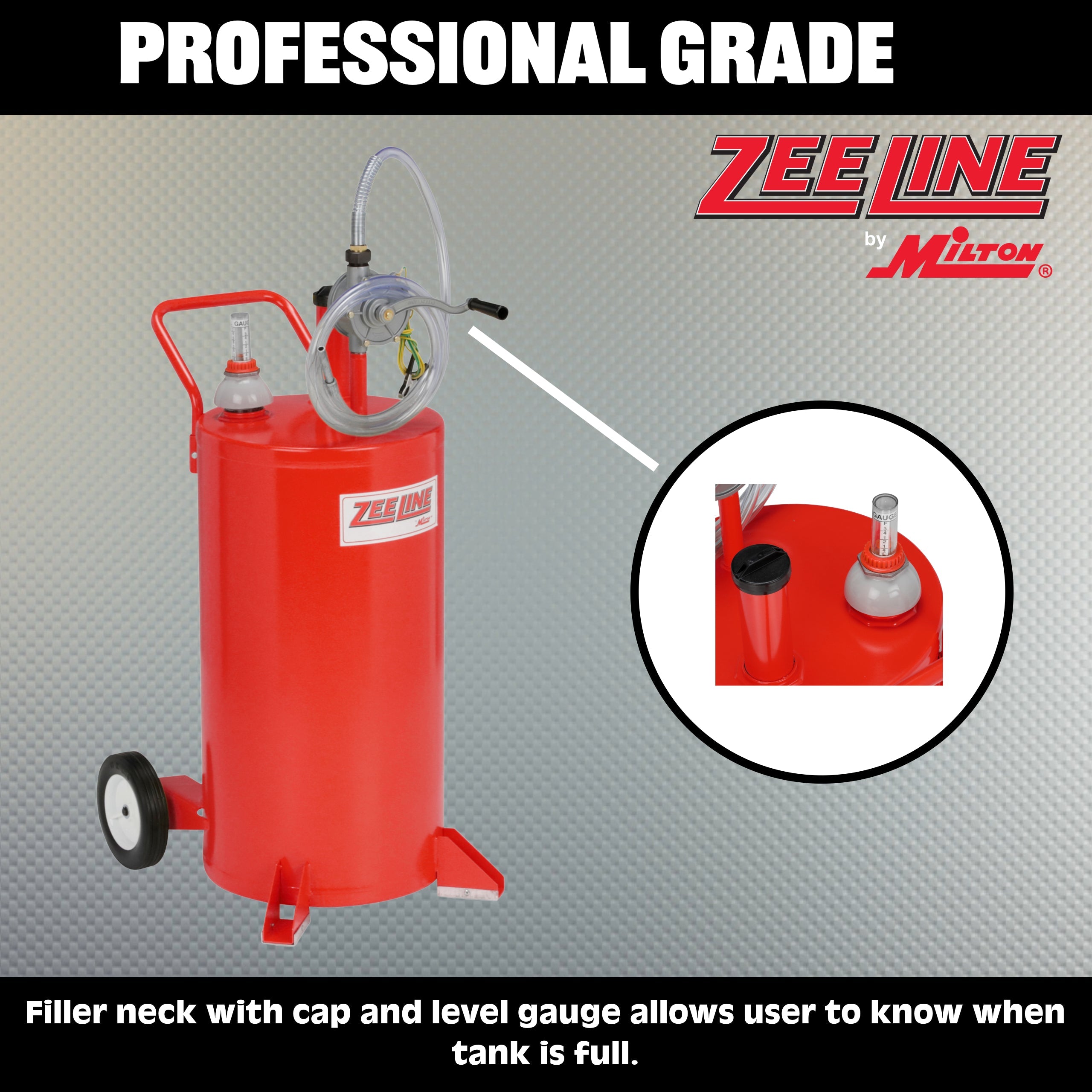 ZE25FC - 25-Gallon Fuel Caddy w/Two-Way Rotary Pump-Zeeline by Milton®