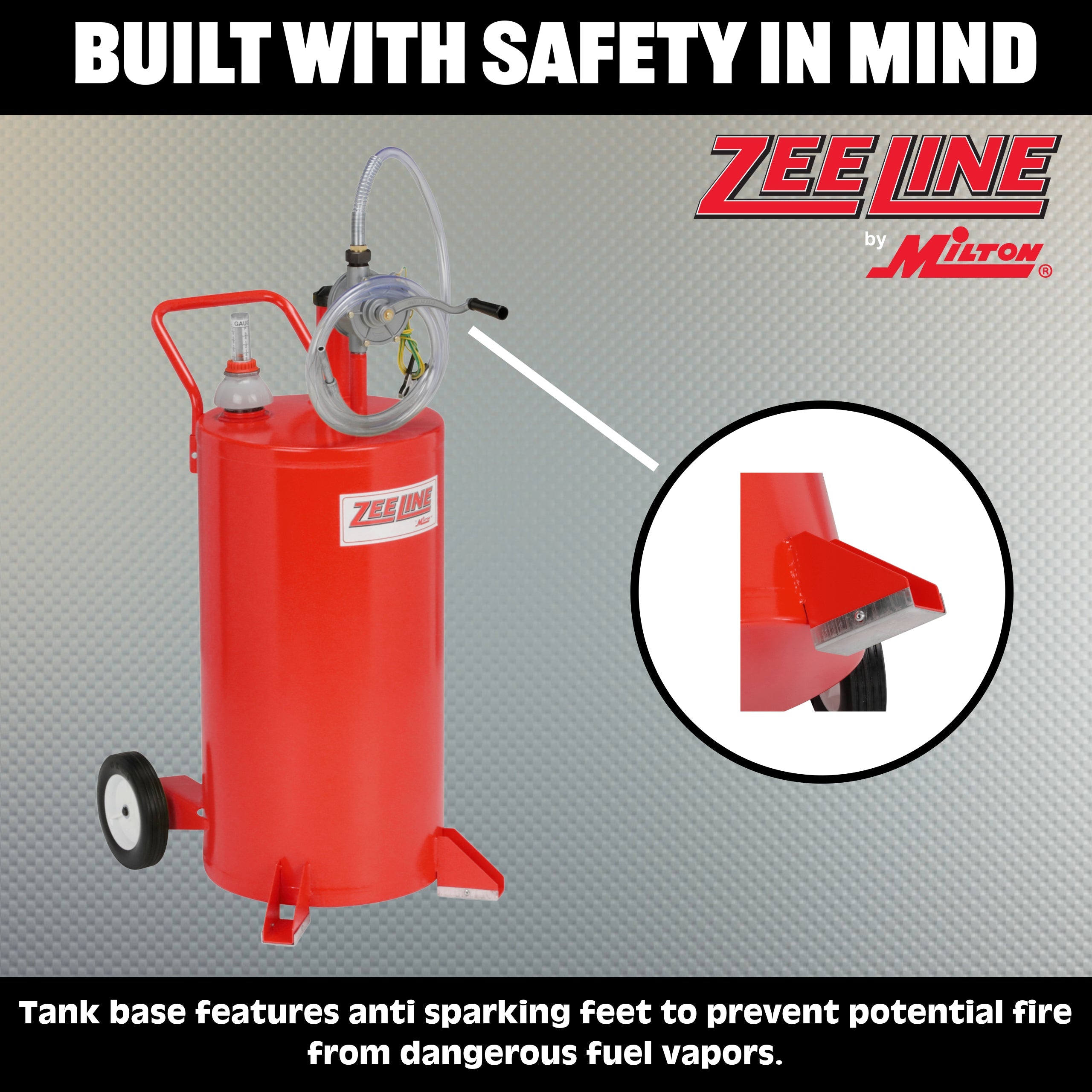 ZE25FC - 25-Gallon Fuel Caddy w/Two-Way Rotary Pump-Zeeline by Milton®