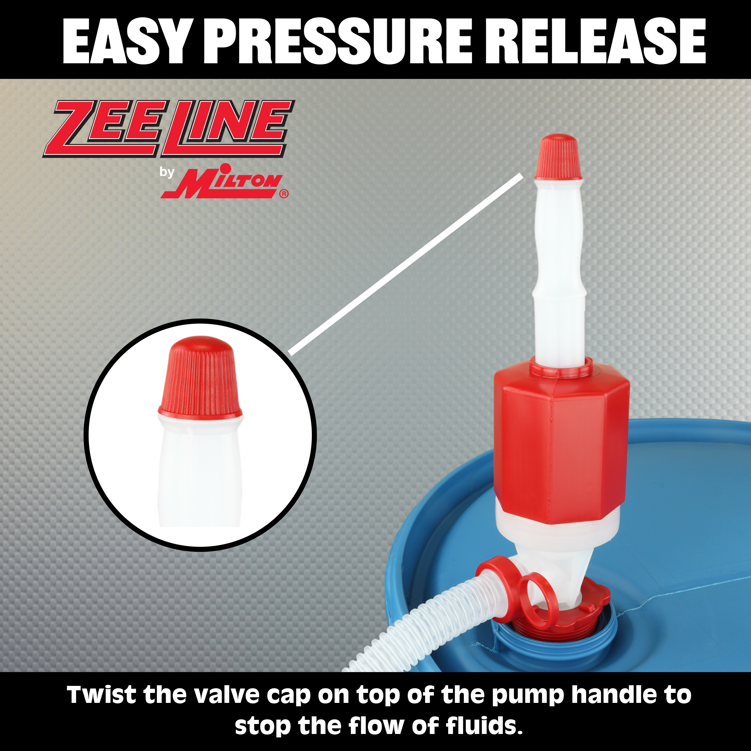 ZE369W - Polyethylene/Polypropylene Siphon Drum Pump with Hose (7 Gallons Per Minute)-Zeeline by Milton®