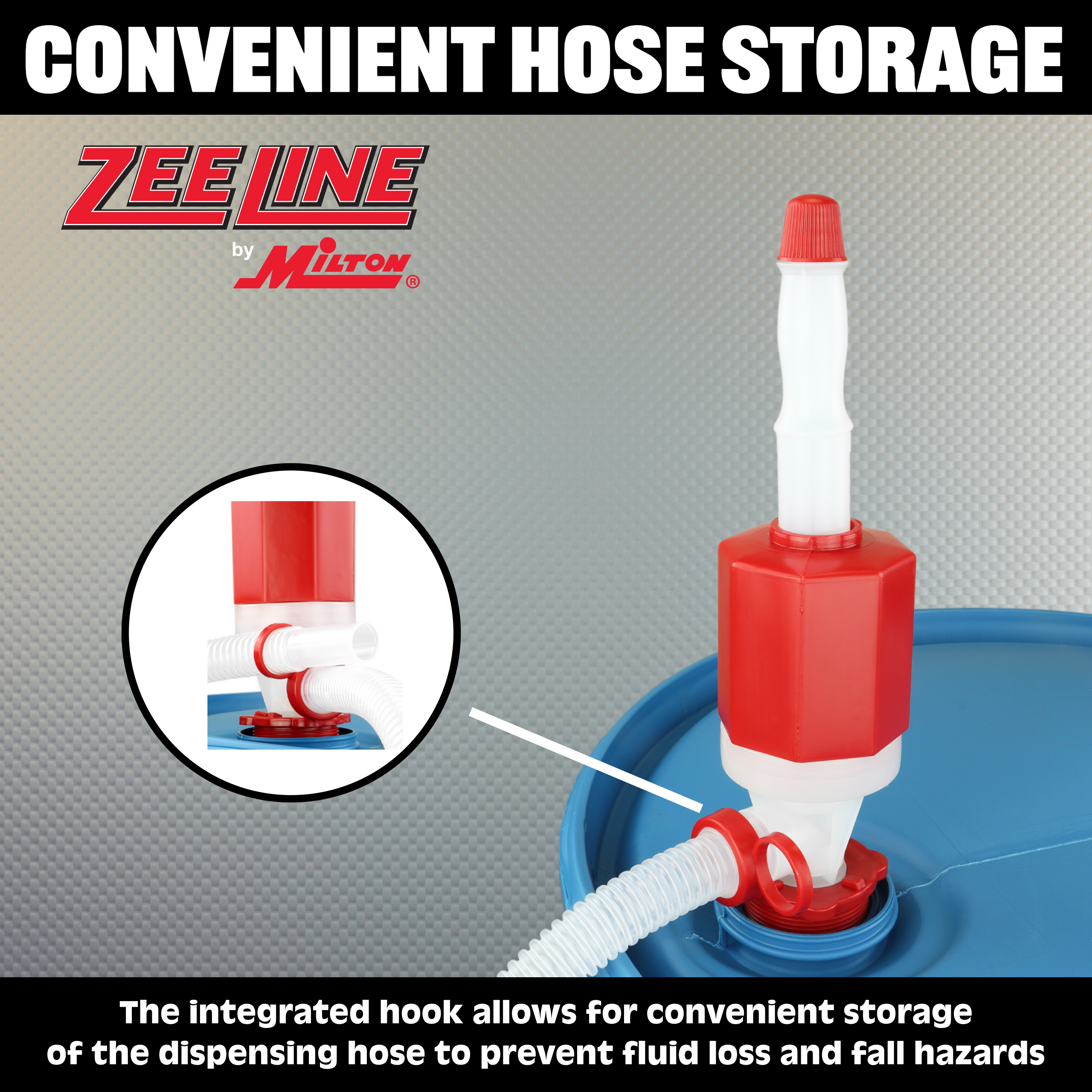 ZE369W - Polyethylene/Polypropylene Siphon Drum Pump with Hose (7 Gallons Per Minute)-Zeeline by Milton®