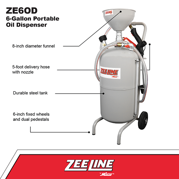 ZE6OD – 6-Gallon Professional Portable Oil Dispenser-Zeeline by Milton®