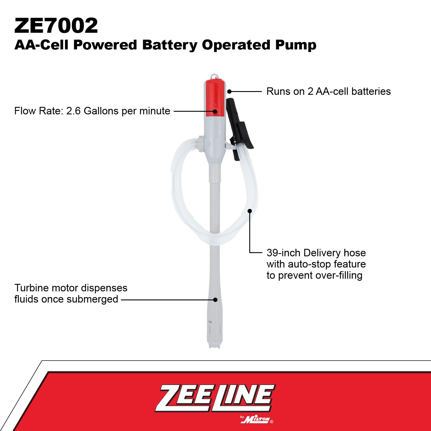 ZE7002 - AA Powered Battery Operated Pump-Zeeline by Milton®
