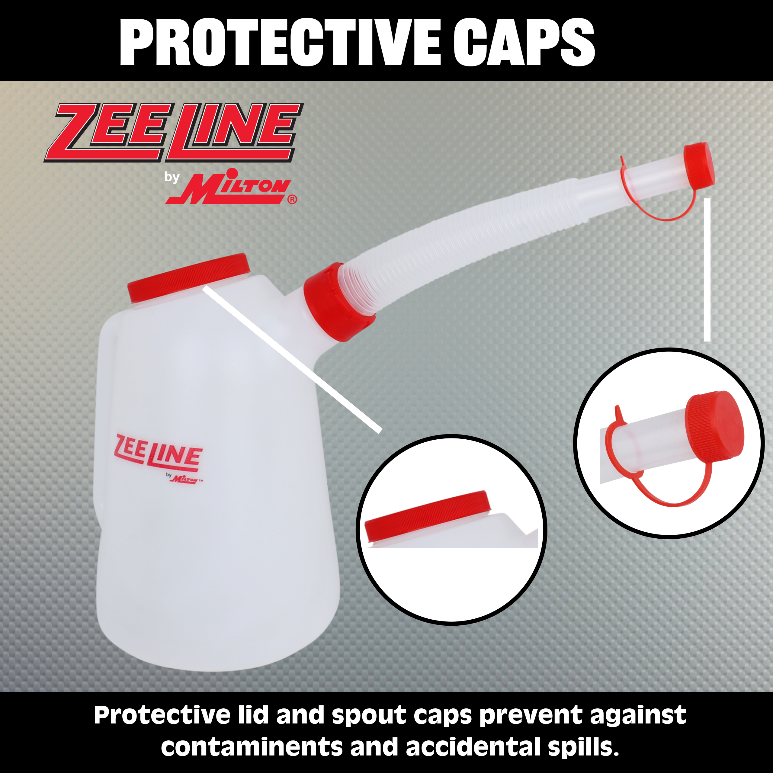 ZE757W - 5 Quart Polyethylene Oil Dispenser with Flexible Spout-Zeeline by Milton®