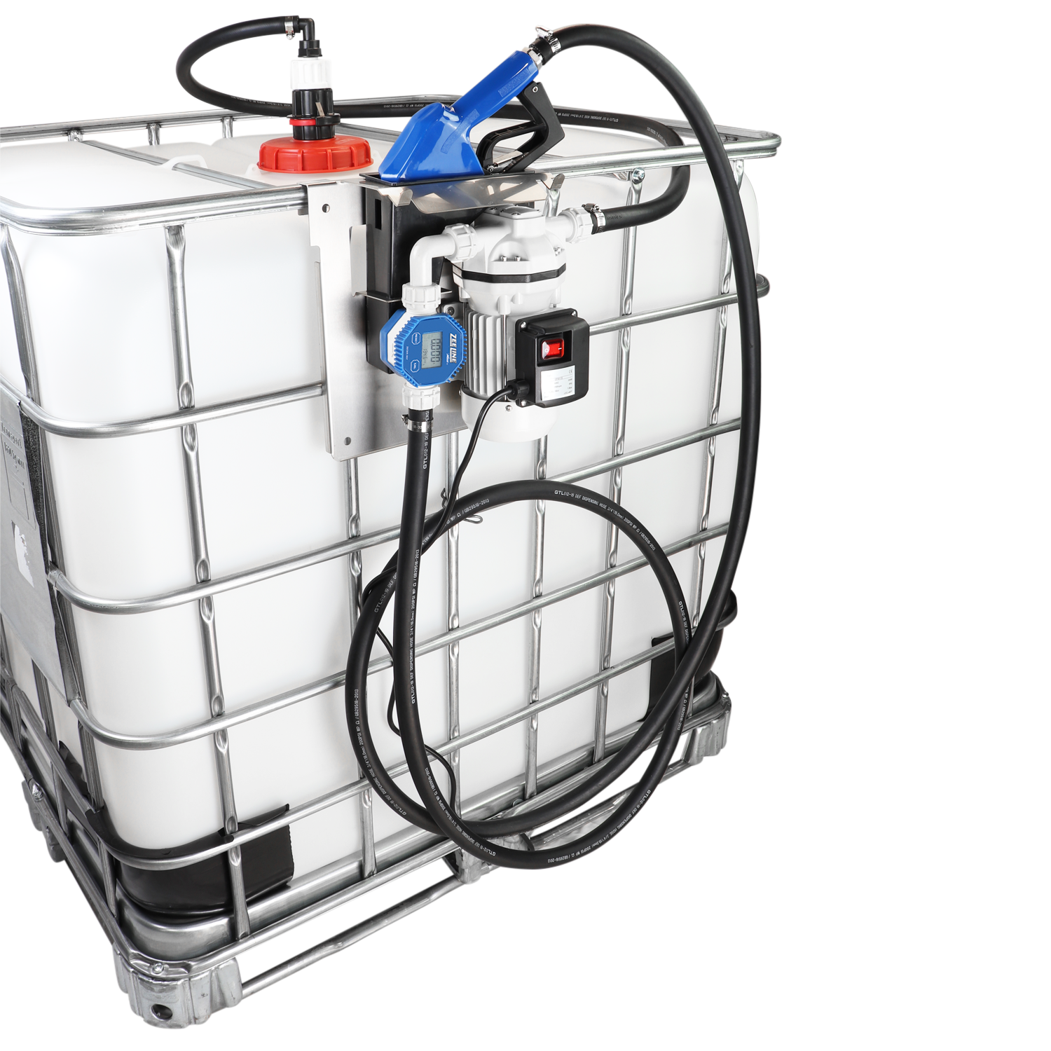 ZE9115-IBC1 - DEF Electric Pump Kit w/Stainless Steel Auto Shut-Off Nozzle and Meter-Zeeline by Milton®