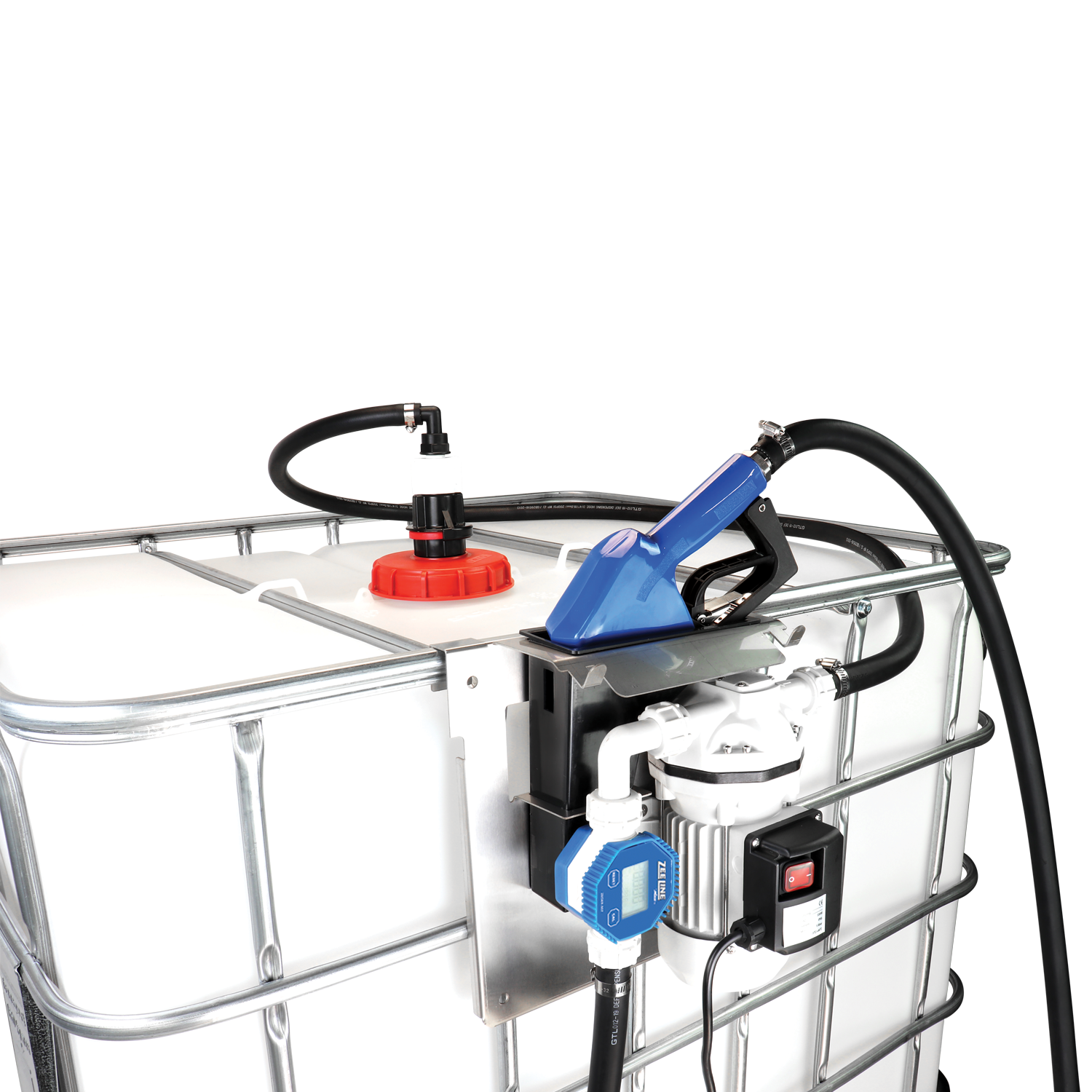 ZE9115-IBC1 - DEF Electric Pump Kit w/Stainless Steel Auto Shut-Off Nozzle and Meter-Zeeline by Milton®