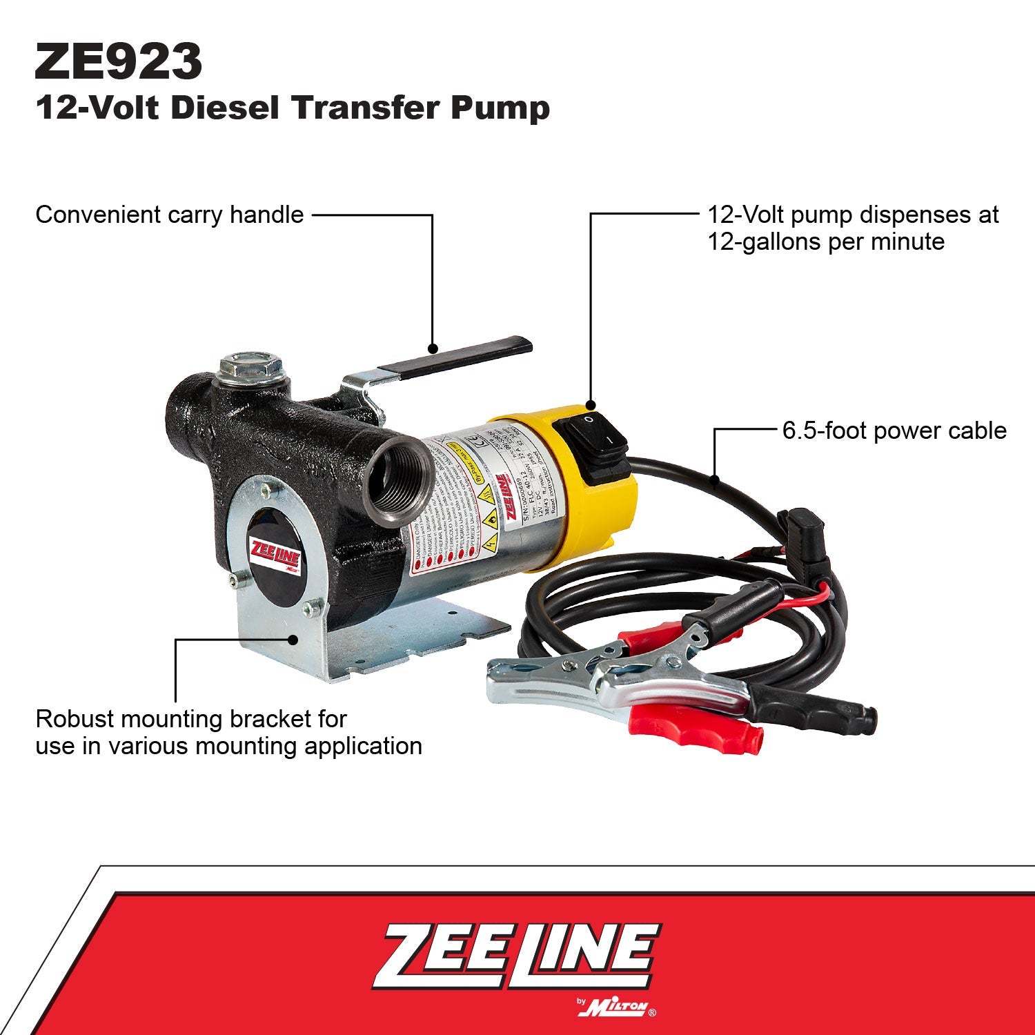 ZE923 – 12-Volt Electric Diesel Pump (12 GPM)-Zeeline by Milton®