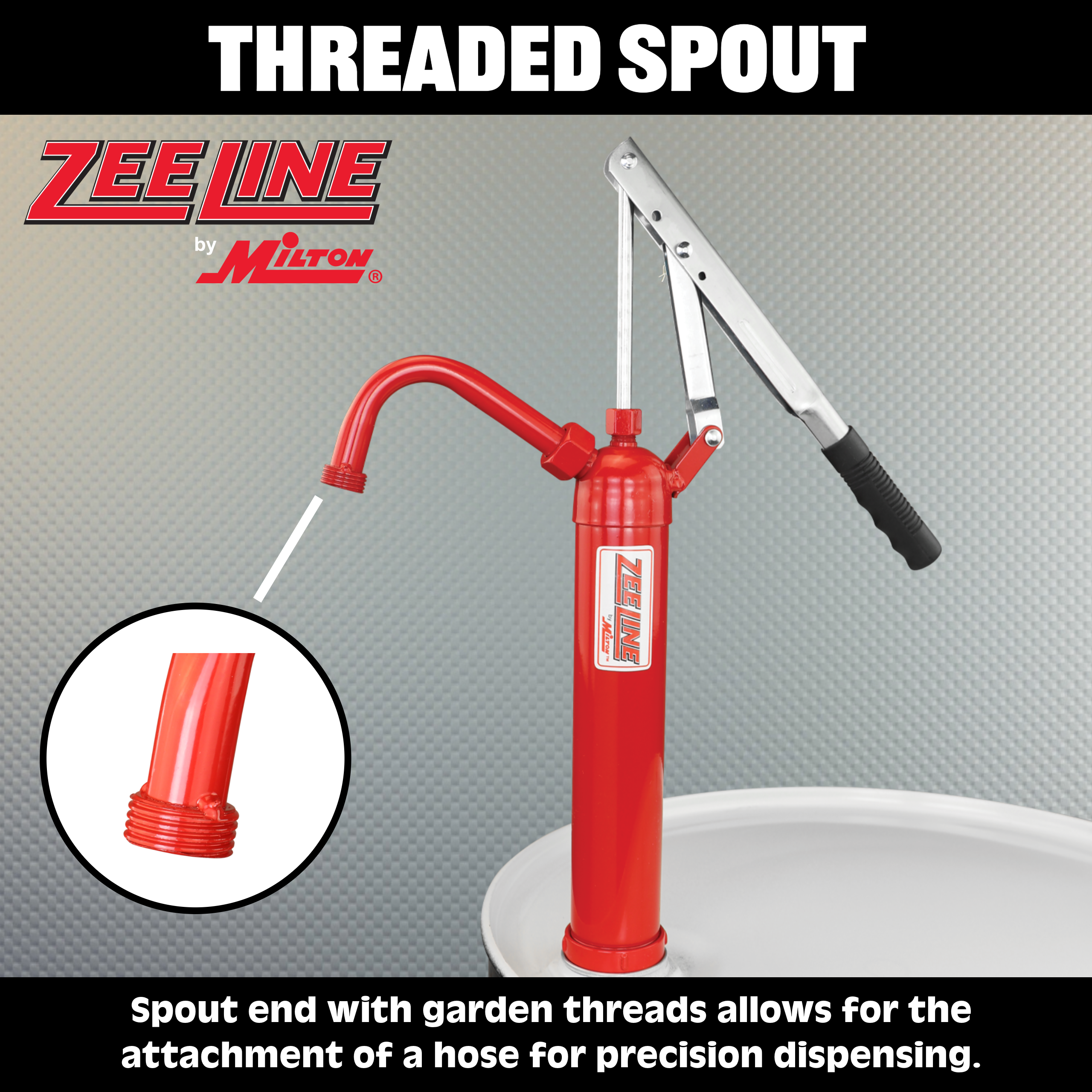 ZED-S - Hand Operated Lever Drum Pump with All Steel Body (1 Gallon Per 9 Strokes)-Zeeline by Milton®