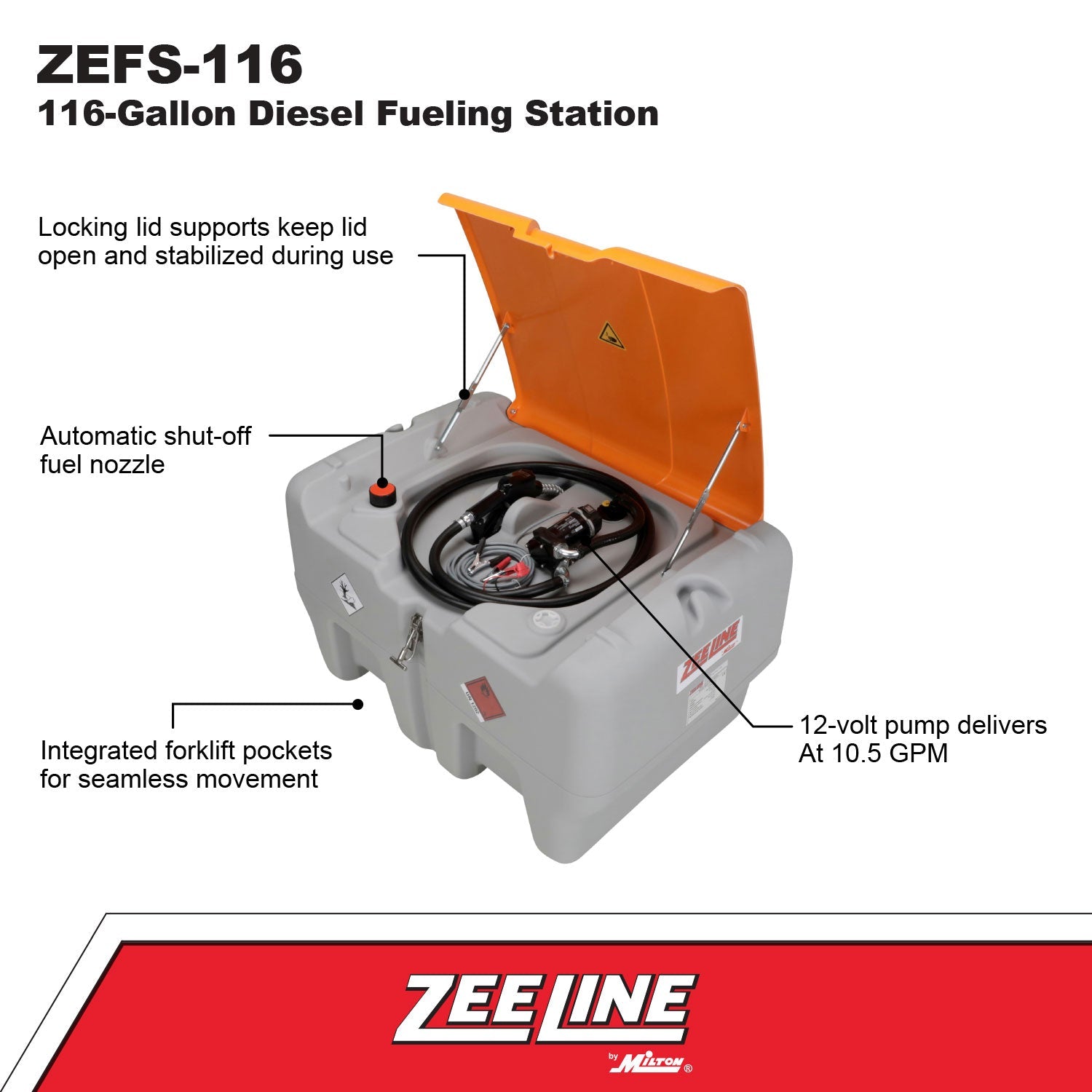 ZEFS-116 - 116-Gallon Portable Diesel Fuel Tank-Zeeline by Milton®