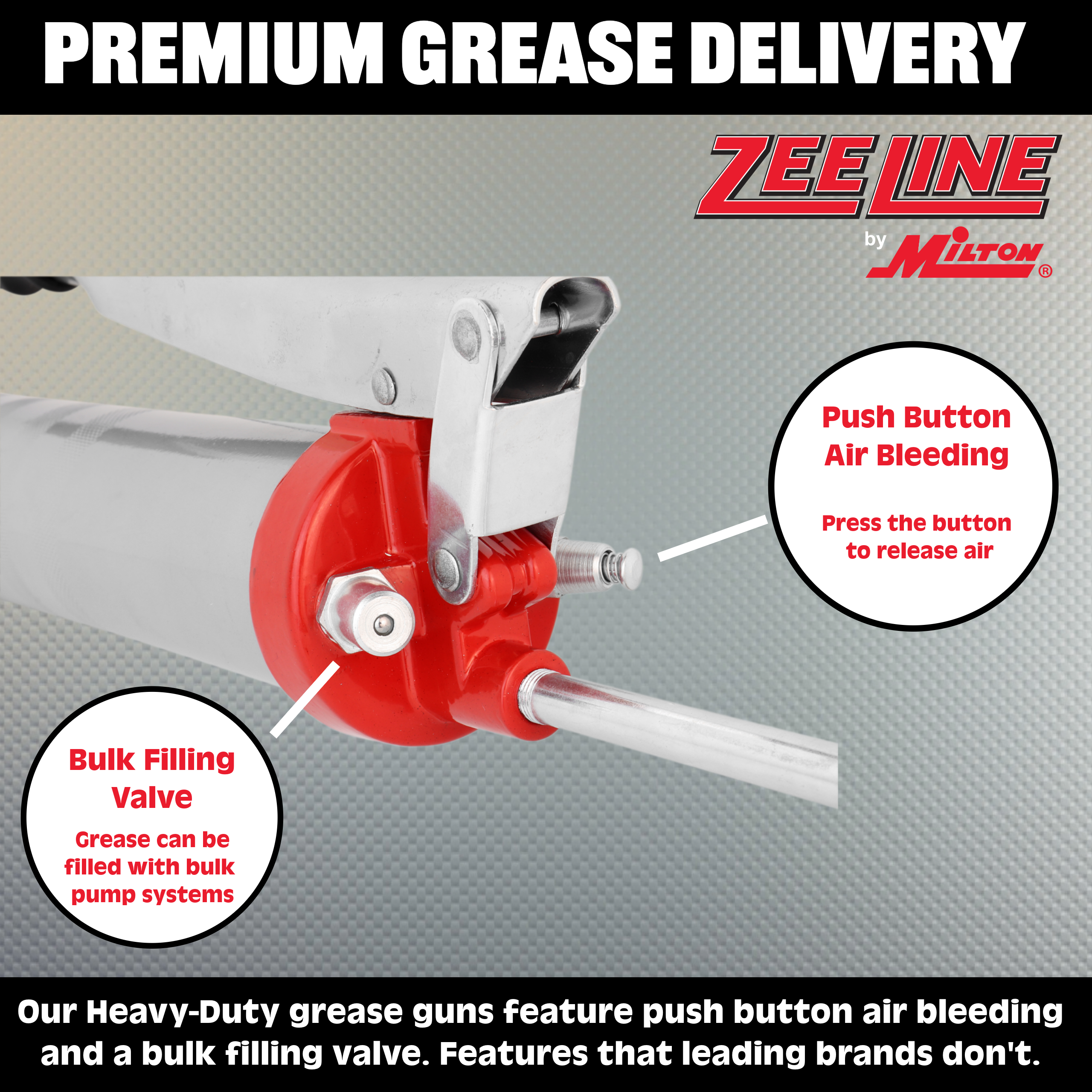 ZEHD6 – 7,000 psi Heavy-Duty Dual Action Grease Gun-Zeeline by Milton®