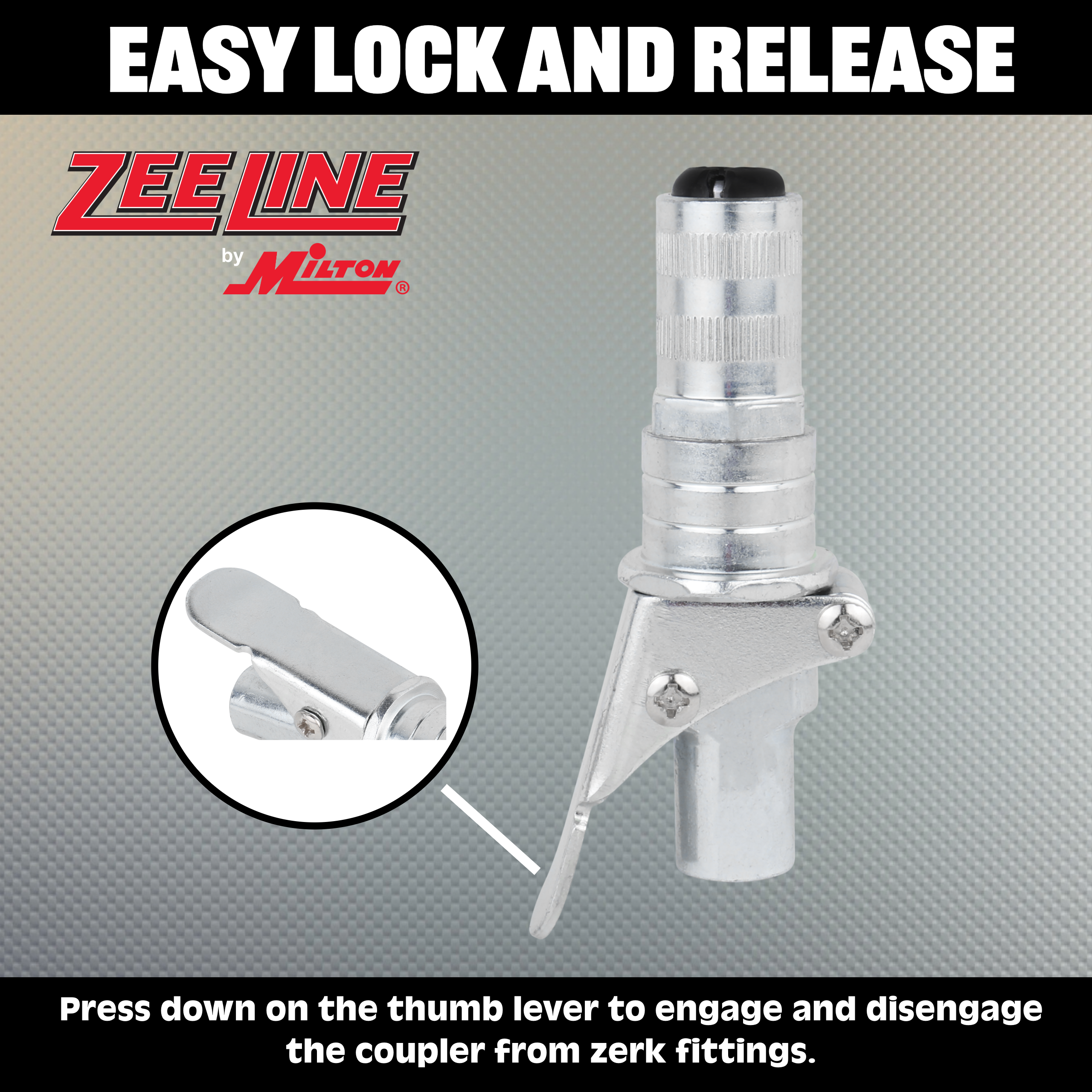 ZELC-100 - 12,000 PSI Locking Grease Coupler-Zeeline by Milton®