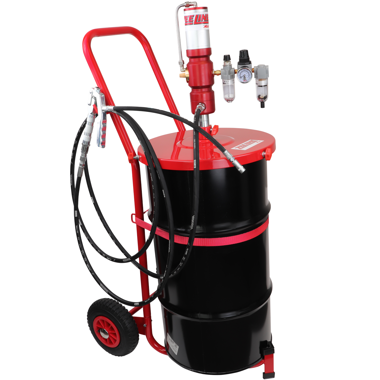 ZE1220PKC – 60:1 Premium Grease Pump for 120 Lbs. Kegs Package w/cart-Zeeline by Milton®