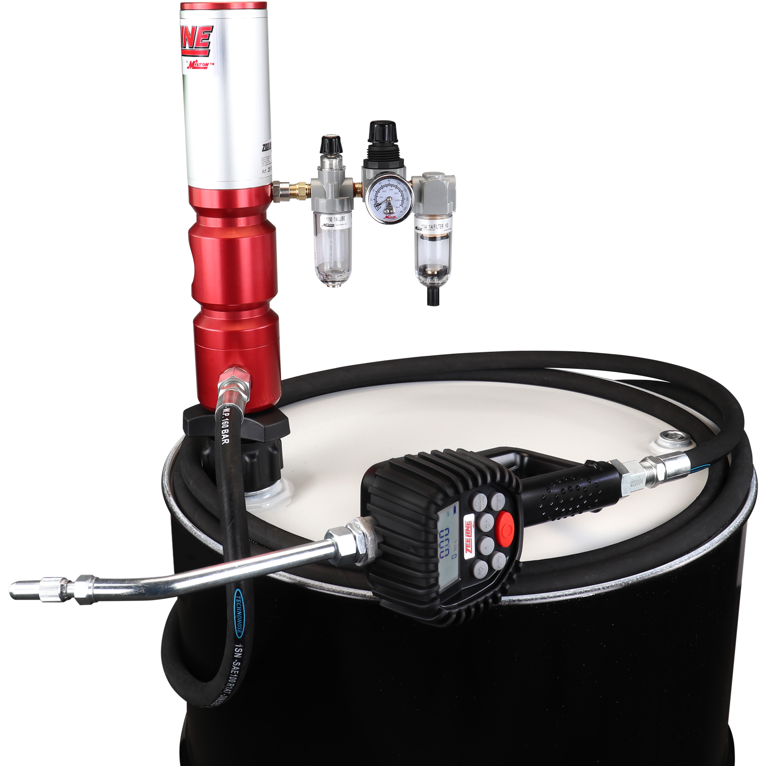 ZE1730PK-55-300 – 5:1 Premium Series Pump Kit 55-Gal w/hose & preset meter-Zeeline by Milton®