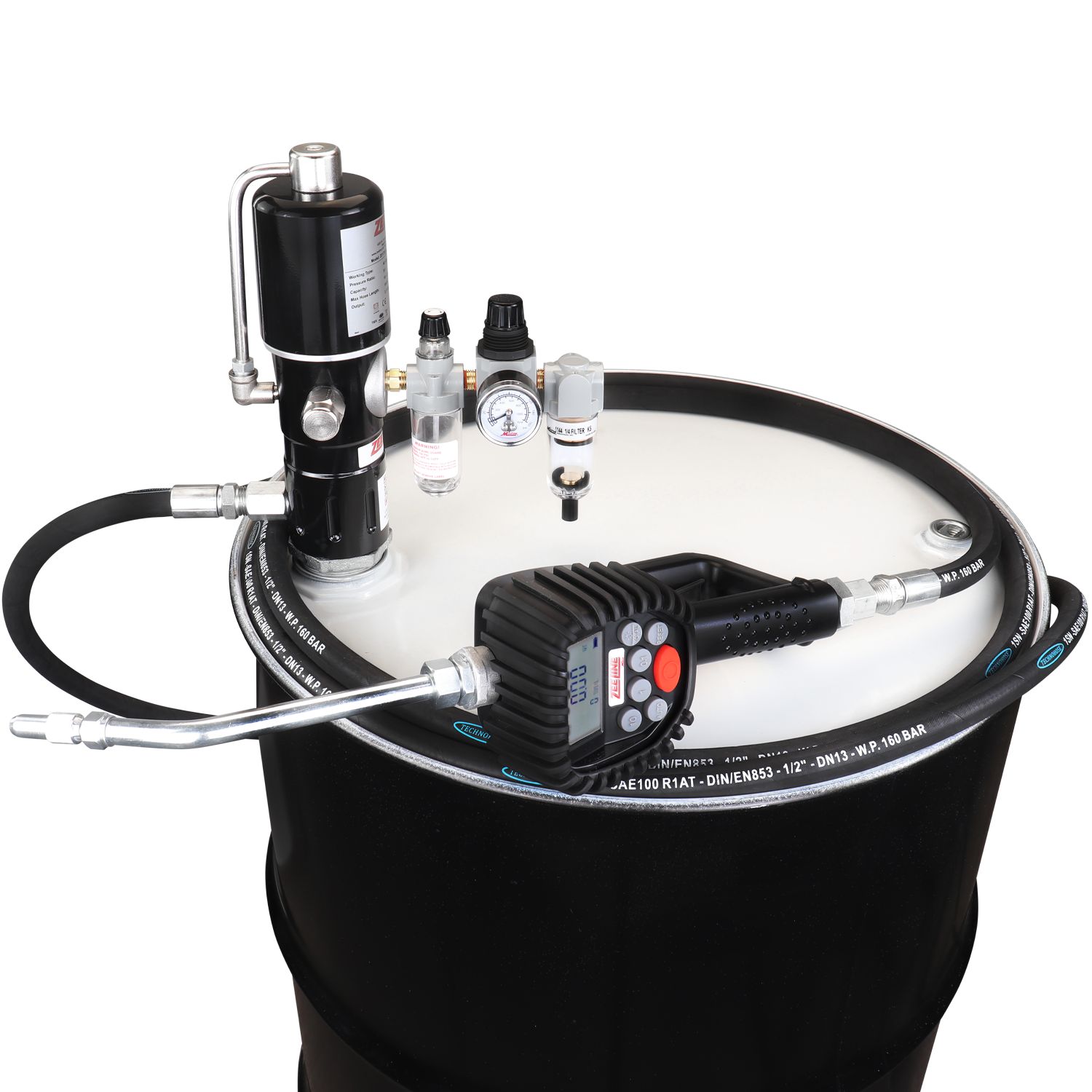ZE1730K-55-300 – 5:1 Eco Series Pump Kit 55-Gal w/hose & preset meter-Zeeline by Milton®